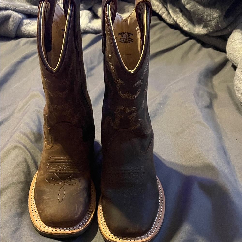 Kids Brown Western Boots